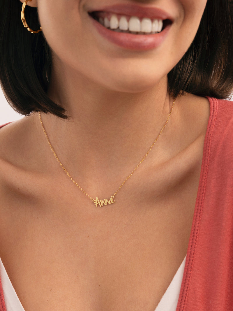 Gepersonaliseerde ketting Sue Zilver Verguld