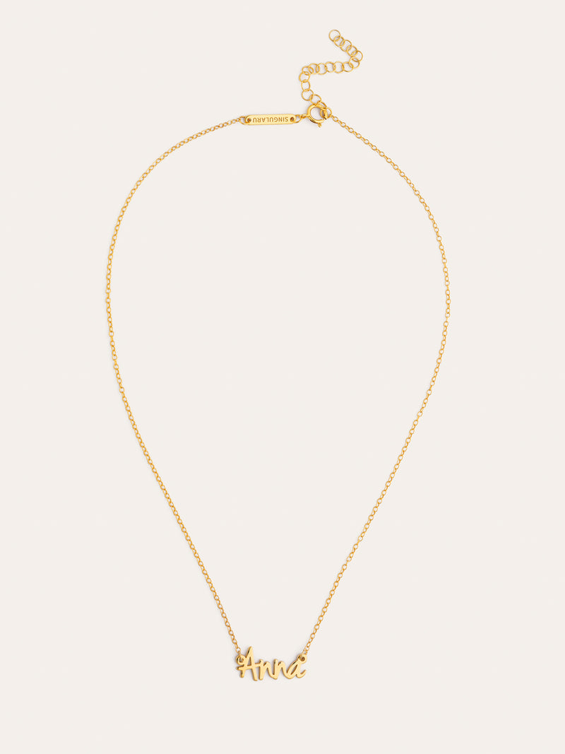 Gepersonaliseerde ketting Sue Zilver Verguld