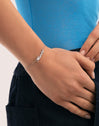 Gepersonaliseerde armband Carrie Zilver