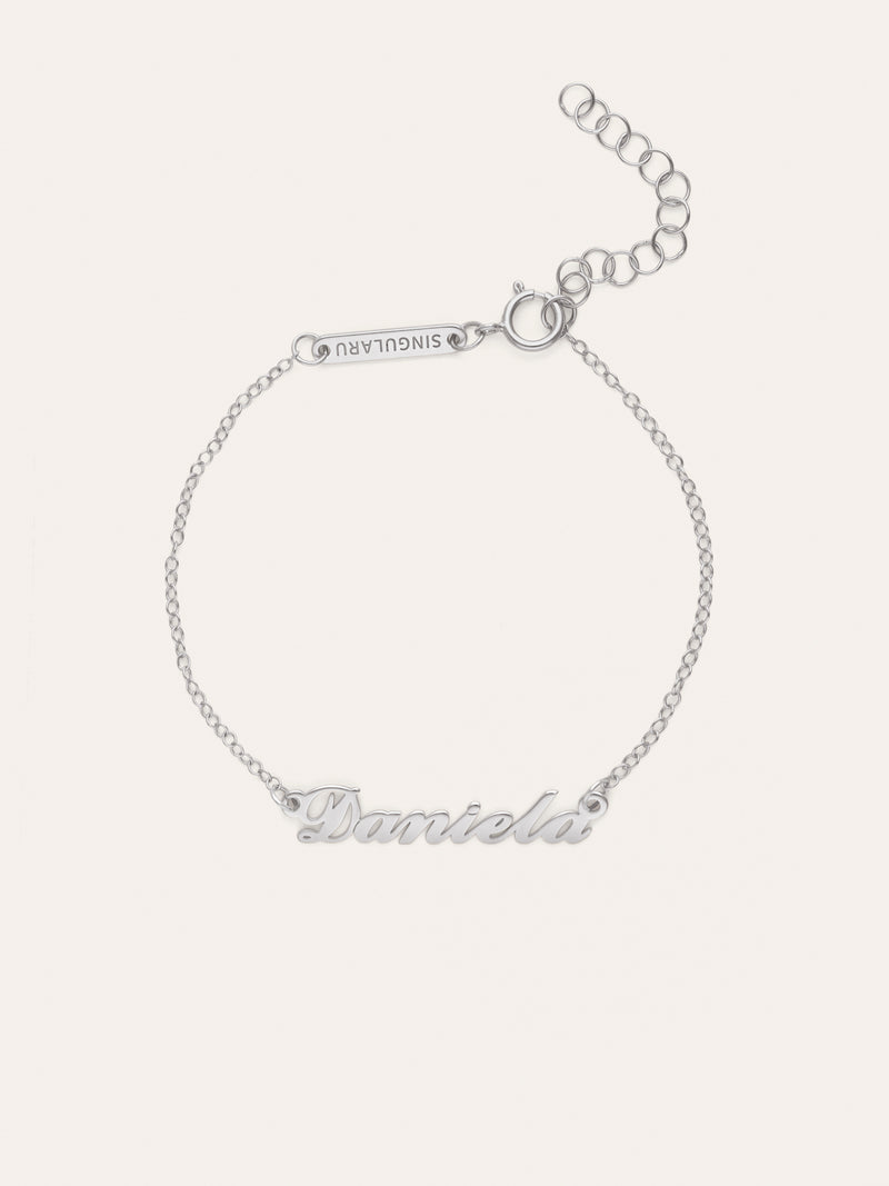 Gepersonaliseerde armband Carrie Zilver