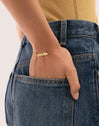 Gepersonaliseerde armband Monogram Zilver Verguld