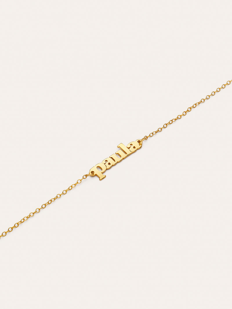 Gepersonaliseerde armband Monogram Zilver Verguld