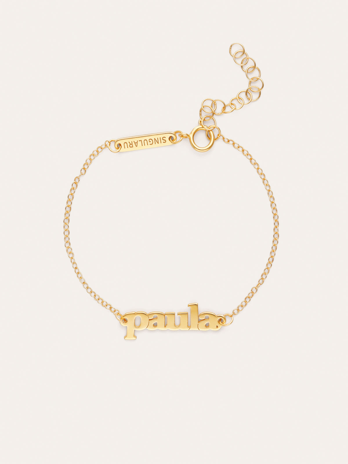 Gepersonaliseerde armband Monogram Zilver Verguld