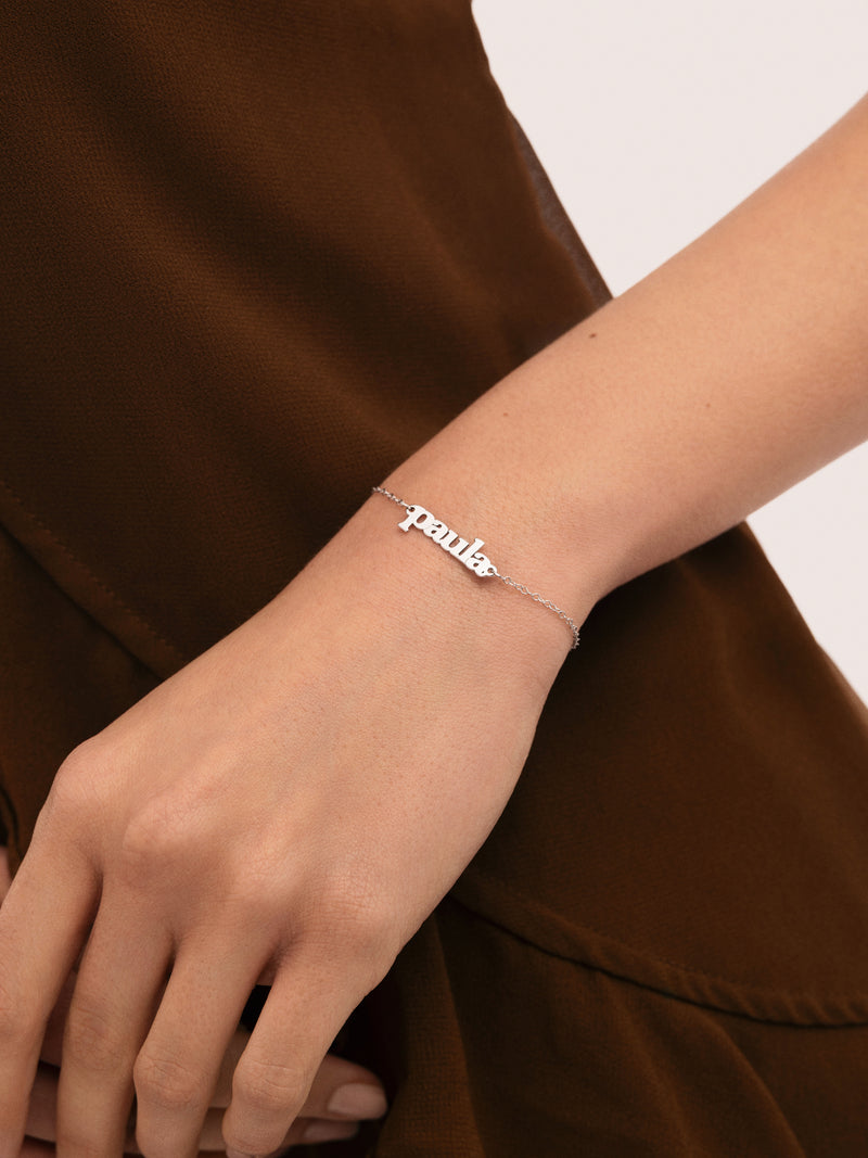 Gepersonaliseerde armband Monogram Zilver
