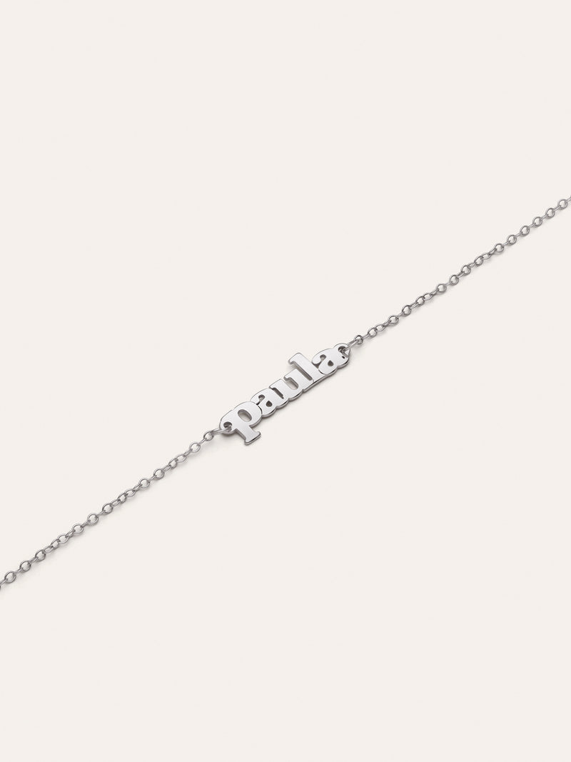 Gepersonaliseerde armband Monogram Zilver