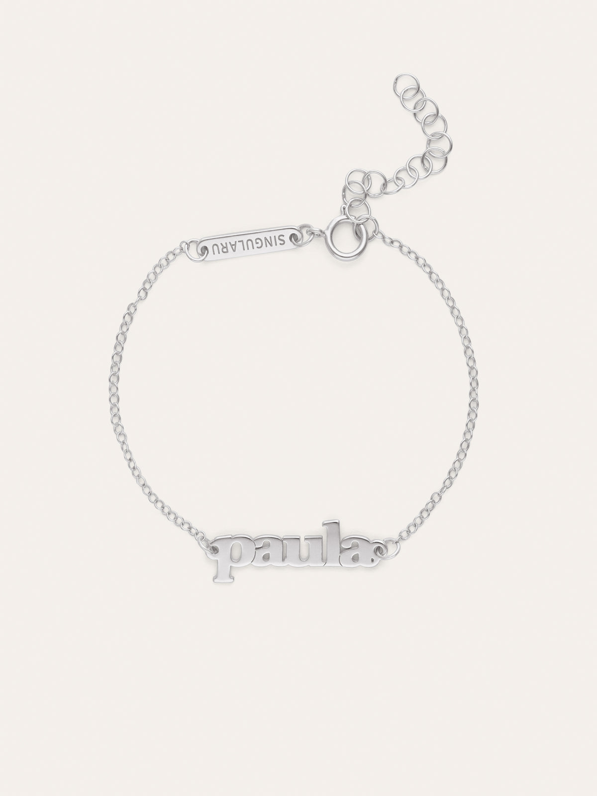 Gepersonaliseerde armband Monogram Zilver