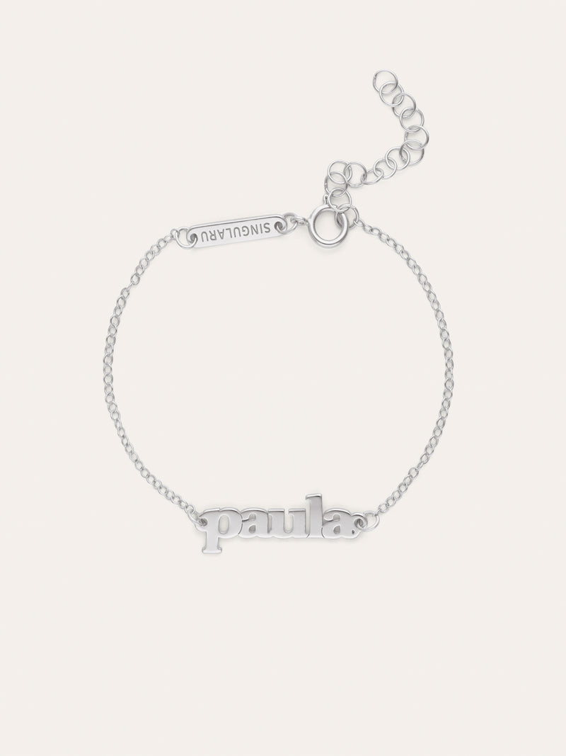 Gepersonaliseerde armband Monogram Zilver