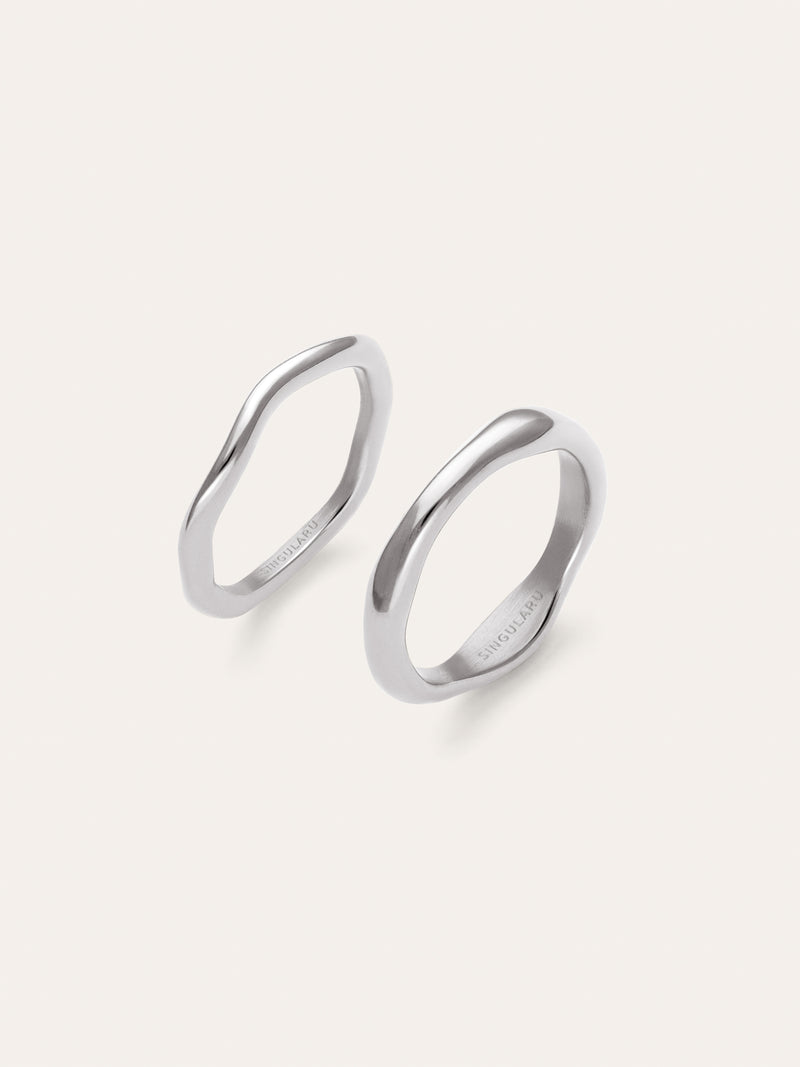 Pack 2 Anillos Nea Acero
