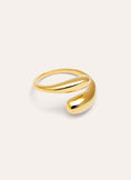 Abbraccio Ring Edelstahl mit 18kt Goldbeschichtung