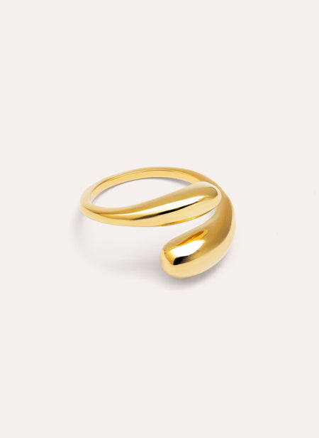 Anillo Abbraccio Acero Baño Oro