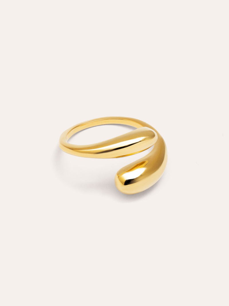 Bague Abbraccio Acier Plaqué Or