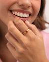 Bague Alma Rosé Plaqué Or - puesto en modelo