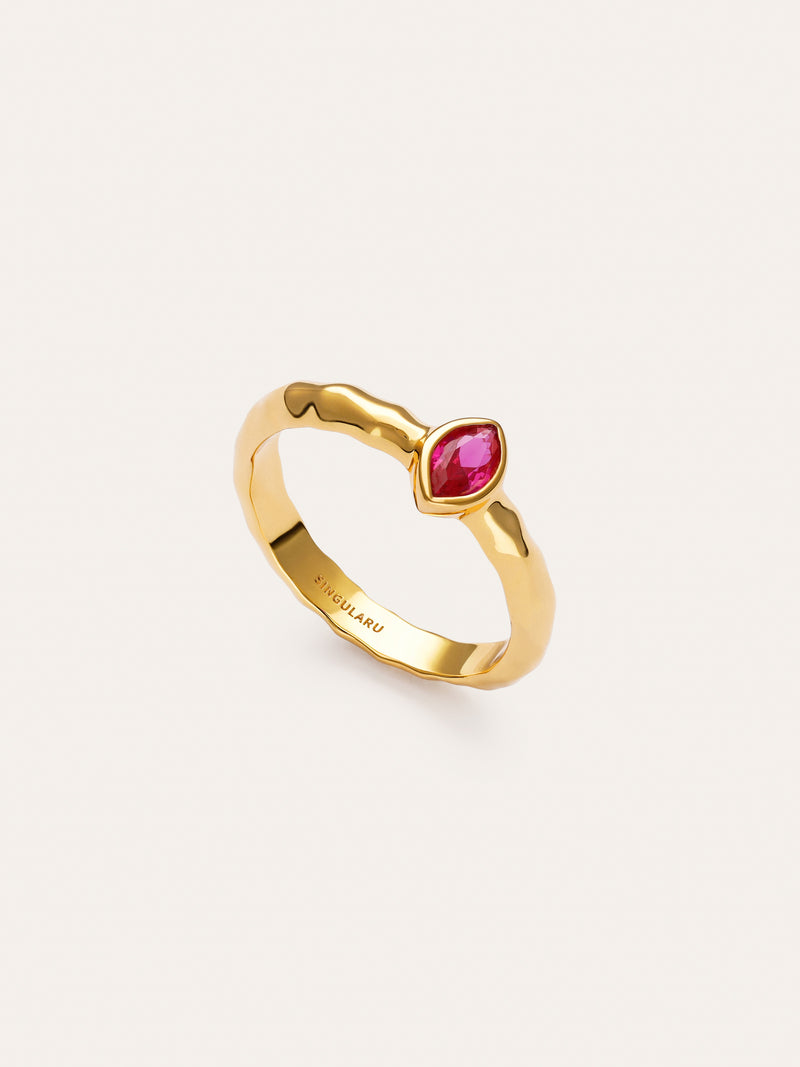 Bague Alma Rosé Plaqué Or