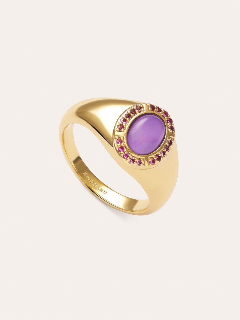 Ring Amanda Violett Vergoldet