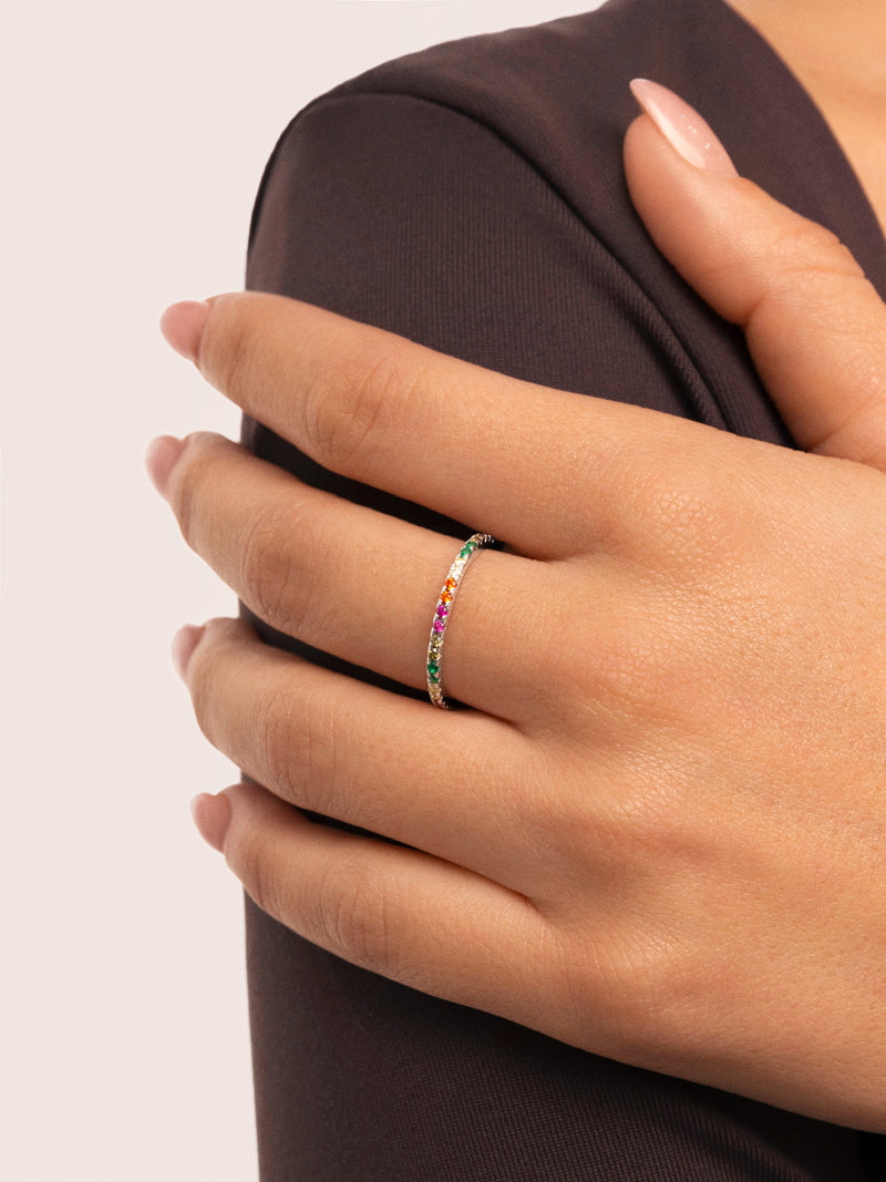 Cleo Colors Ring Silber