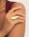 Anillo Bohemian Acero Baño Oro