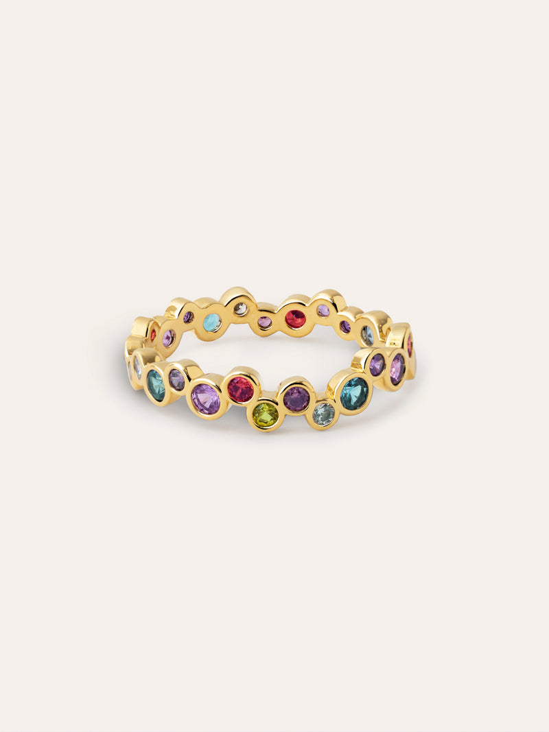 Anillo Bubbles Baño Oro