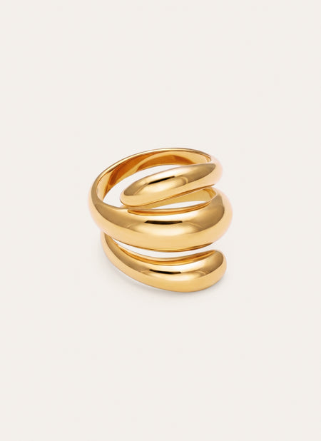 Bucle Ring Staal Verguld
