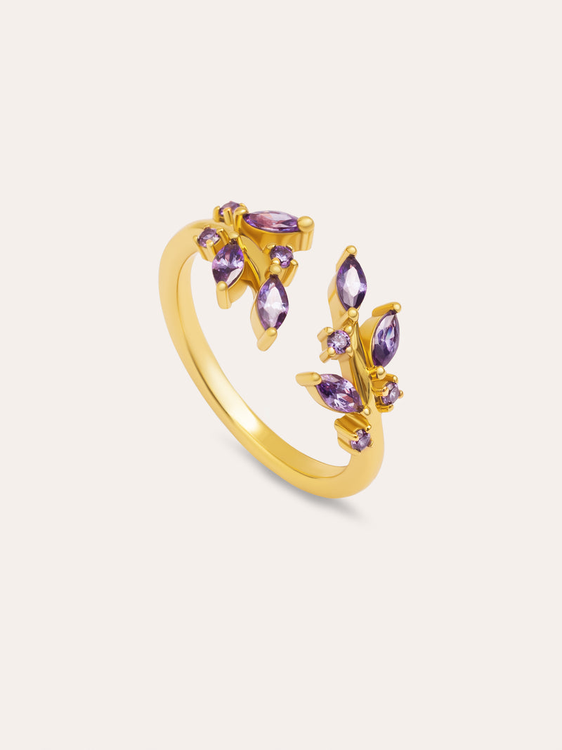 Bague Bougainvillier Argent Plaqué Or
