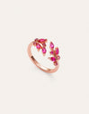 Anillo Buganvilla Raspberry Baño Oro Rosa
