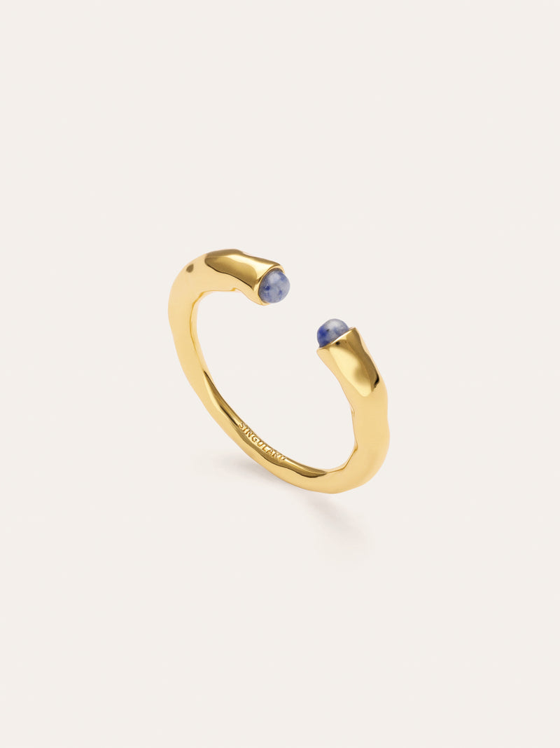 Cane Kyanite Gold-Plated Ring