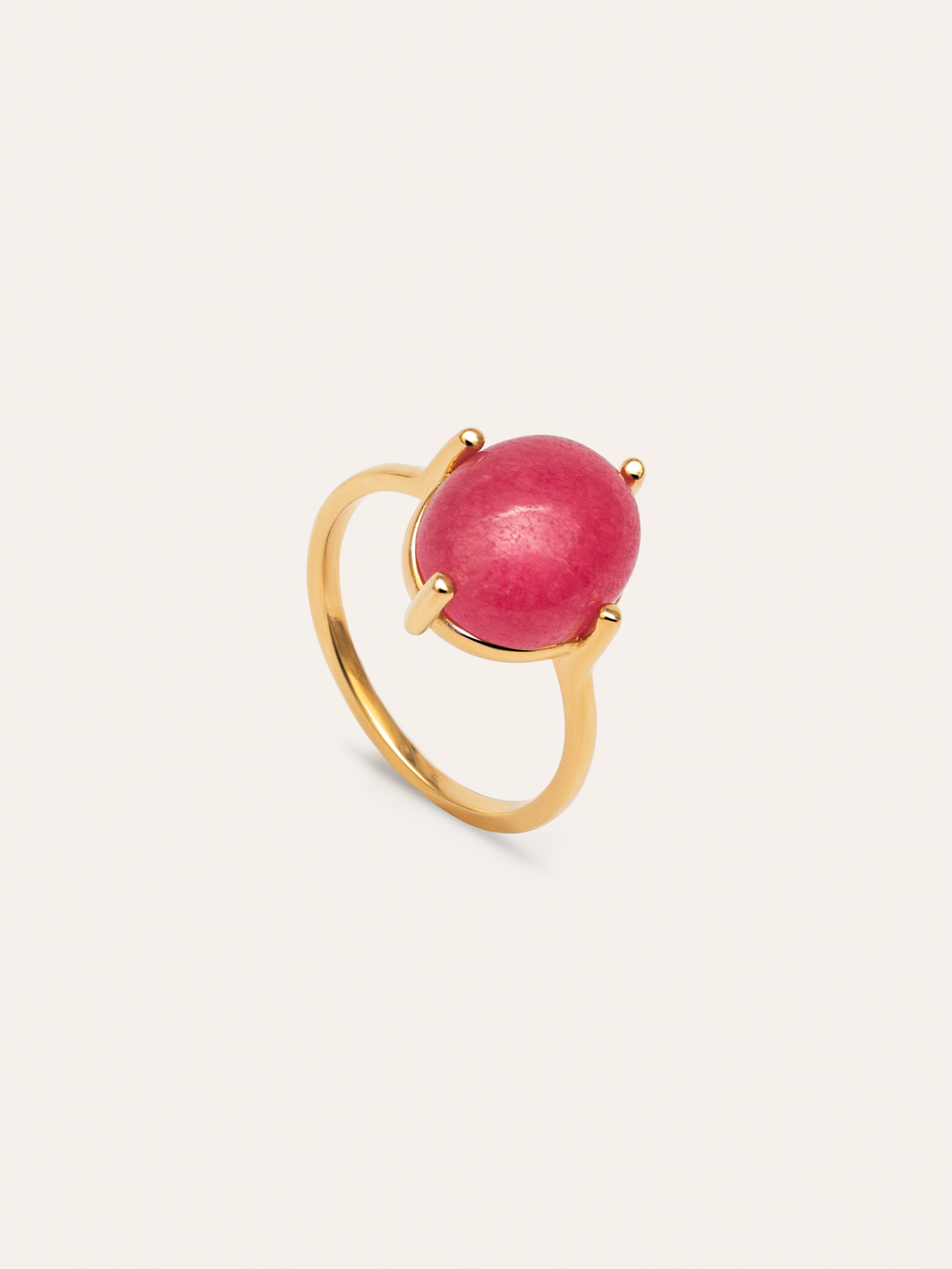 Anillo Celebrate Fucsia Baño Oro