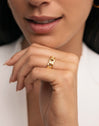 Chunky Link Stainless Steel Gold Ring