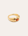 Anillo Charlotte Naranja Baño Oro