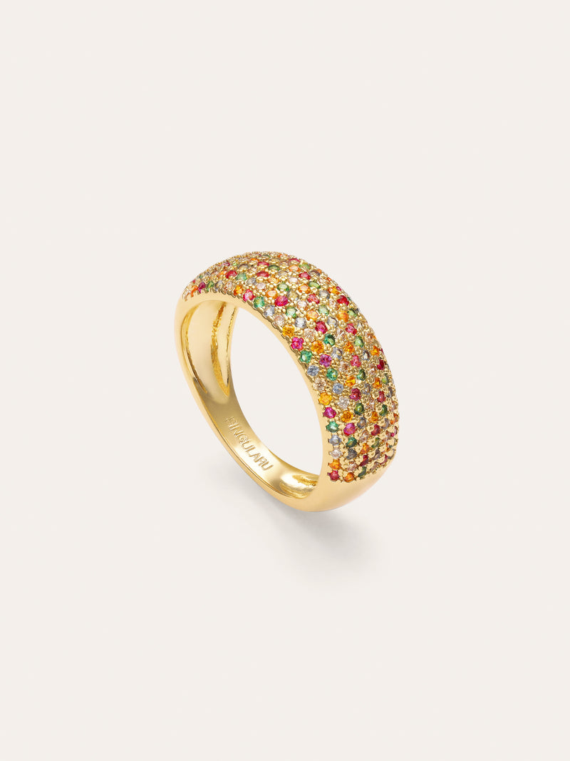 Anel Dancing Colors Banho de Ouro