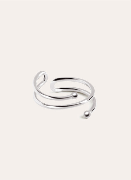 Double Dot Silver Ring