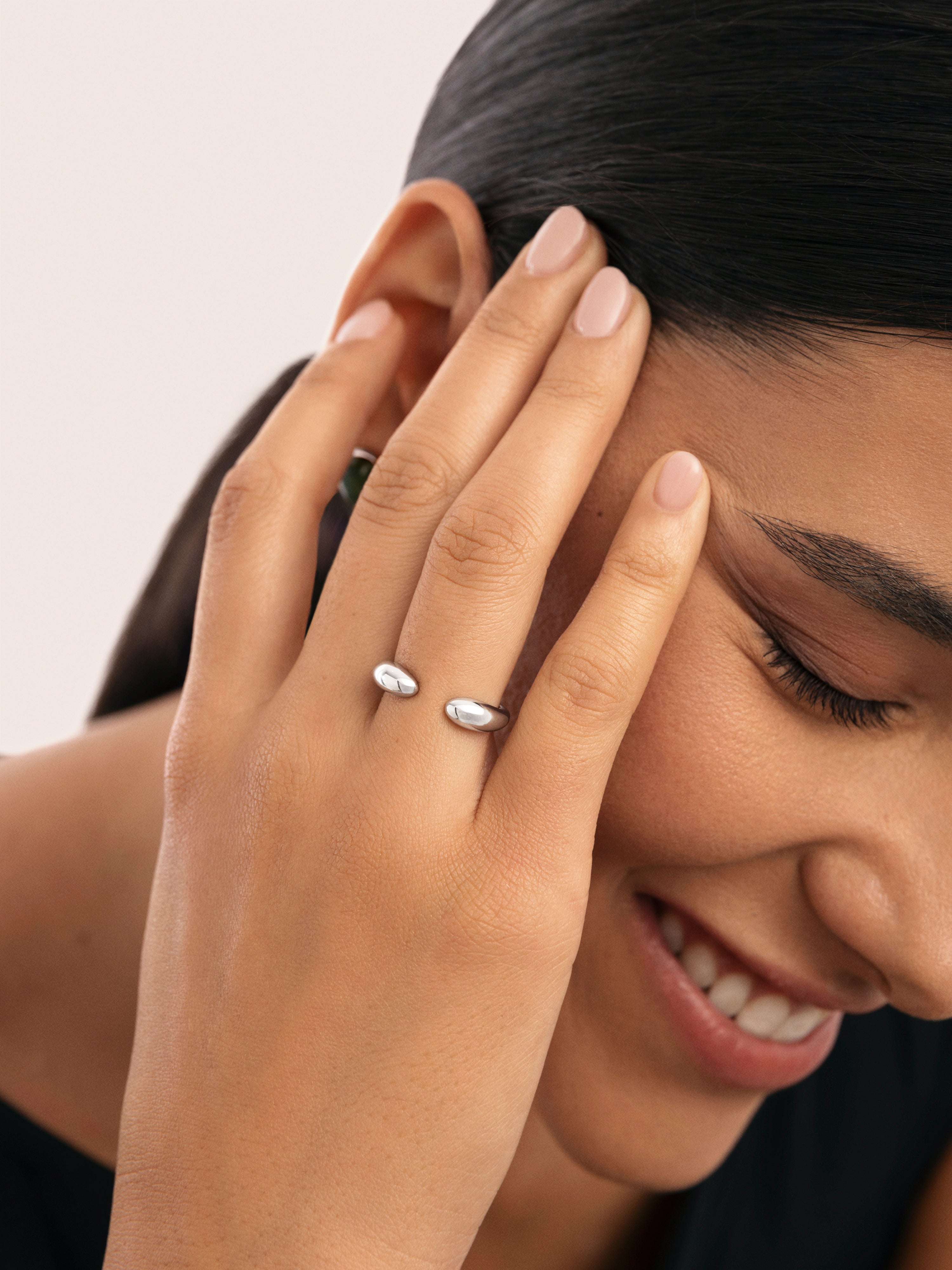 Doppel-Drop Ring, Edelstahl