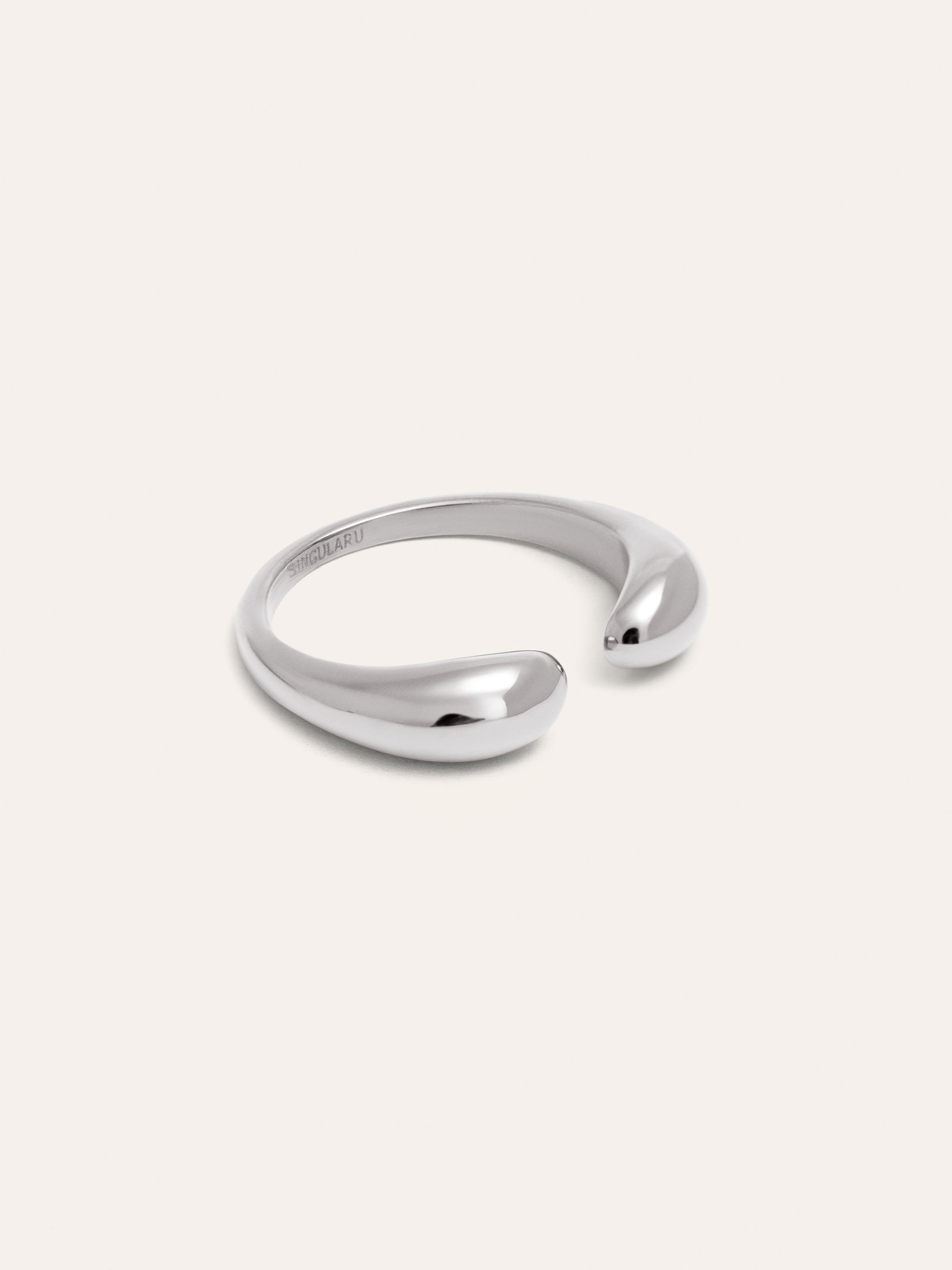 Doppel-Drop Ring, Edelstahl