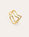 Double Peak Gold Ring