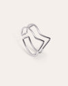 Double Peak Ring Silber