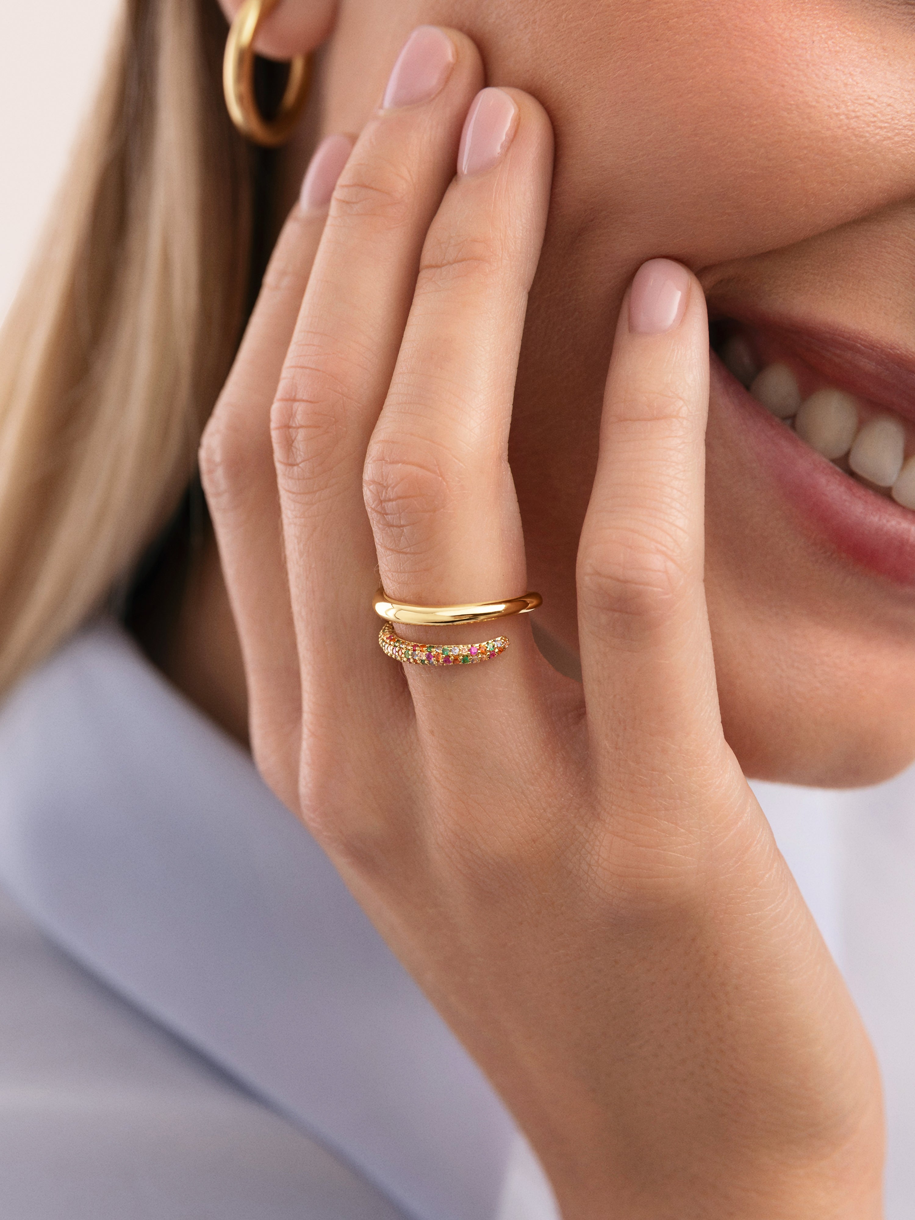 Scarlett Dance Doppelring, vergoldet