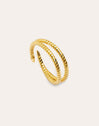 Anillo Doble Twist Baño Oro