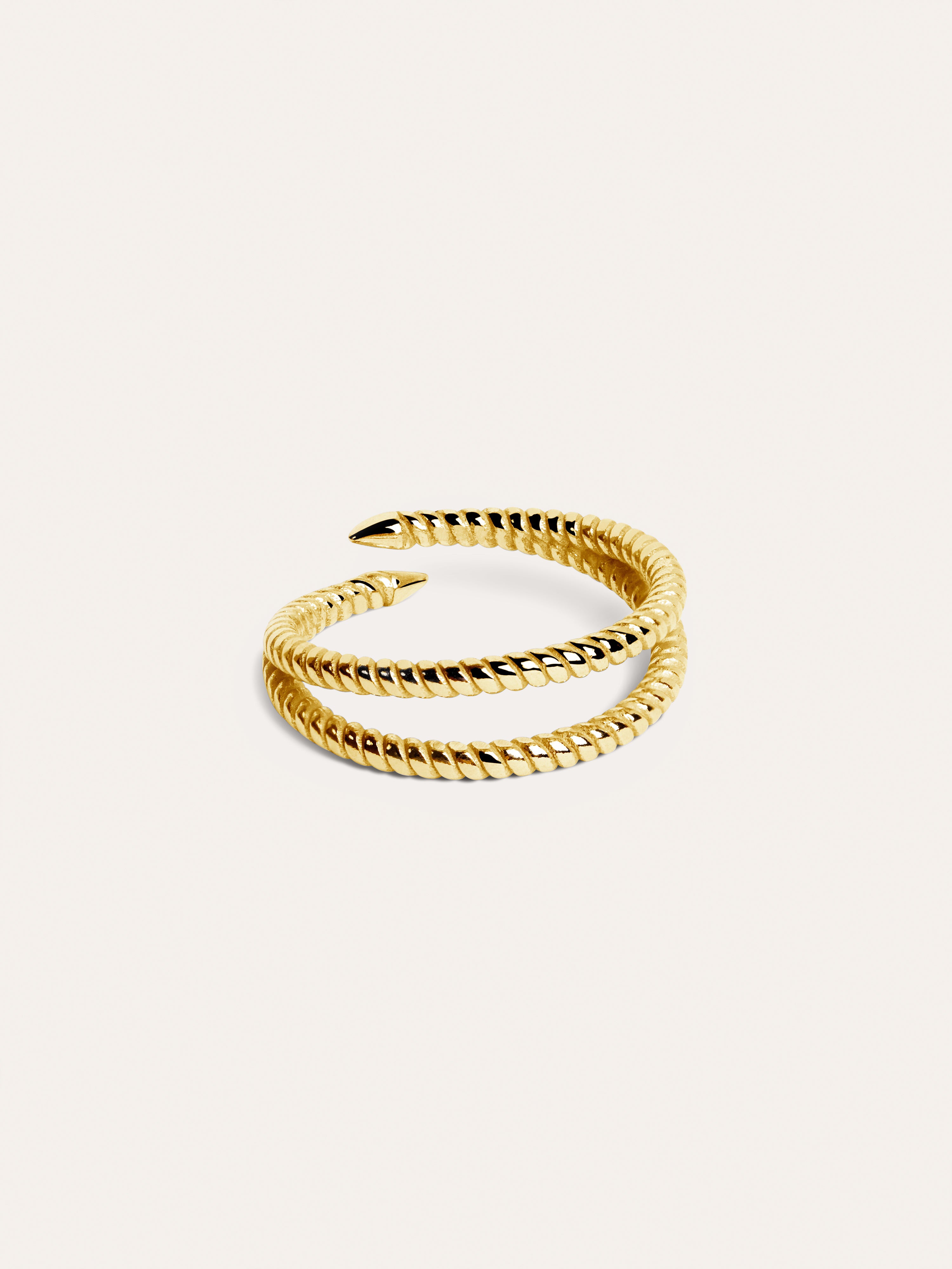 Anillo Doble Twist Baño Oro