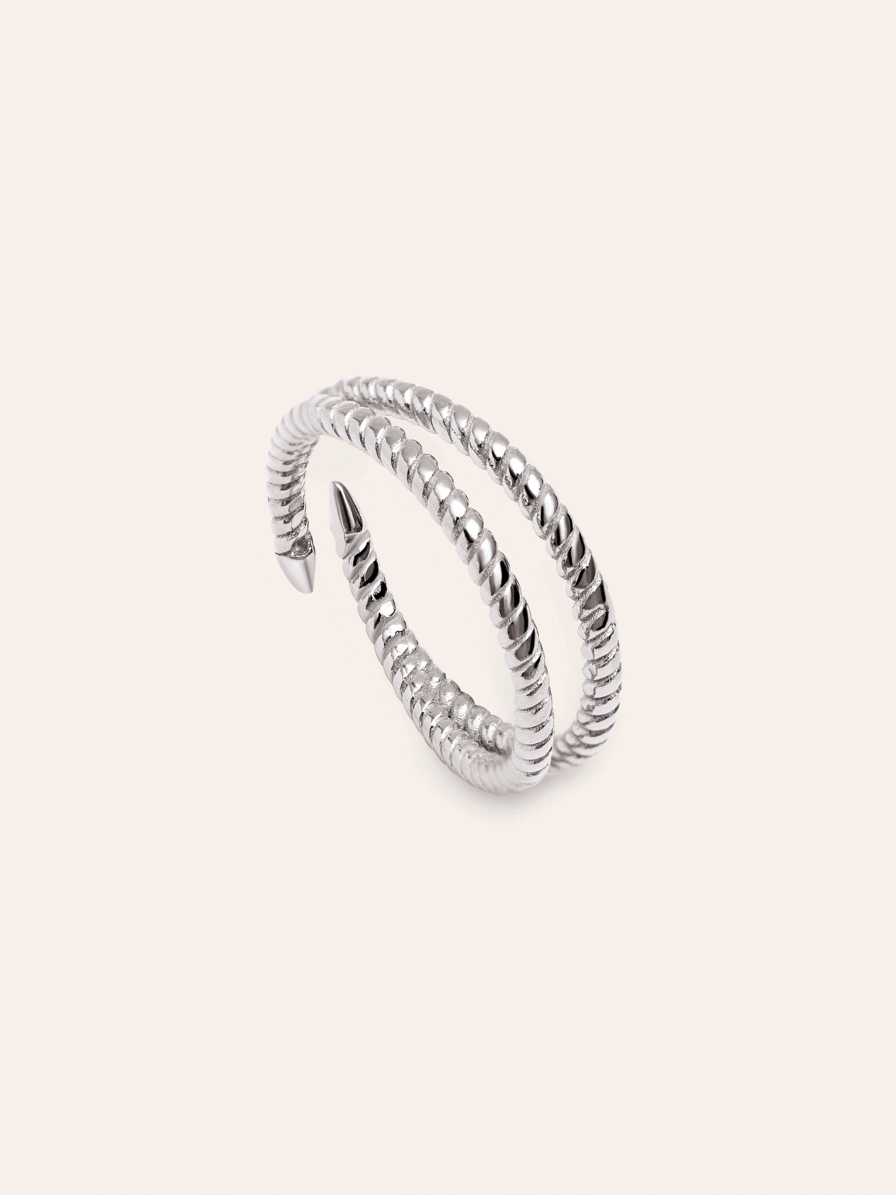 Twist Doppel Ring Silber