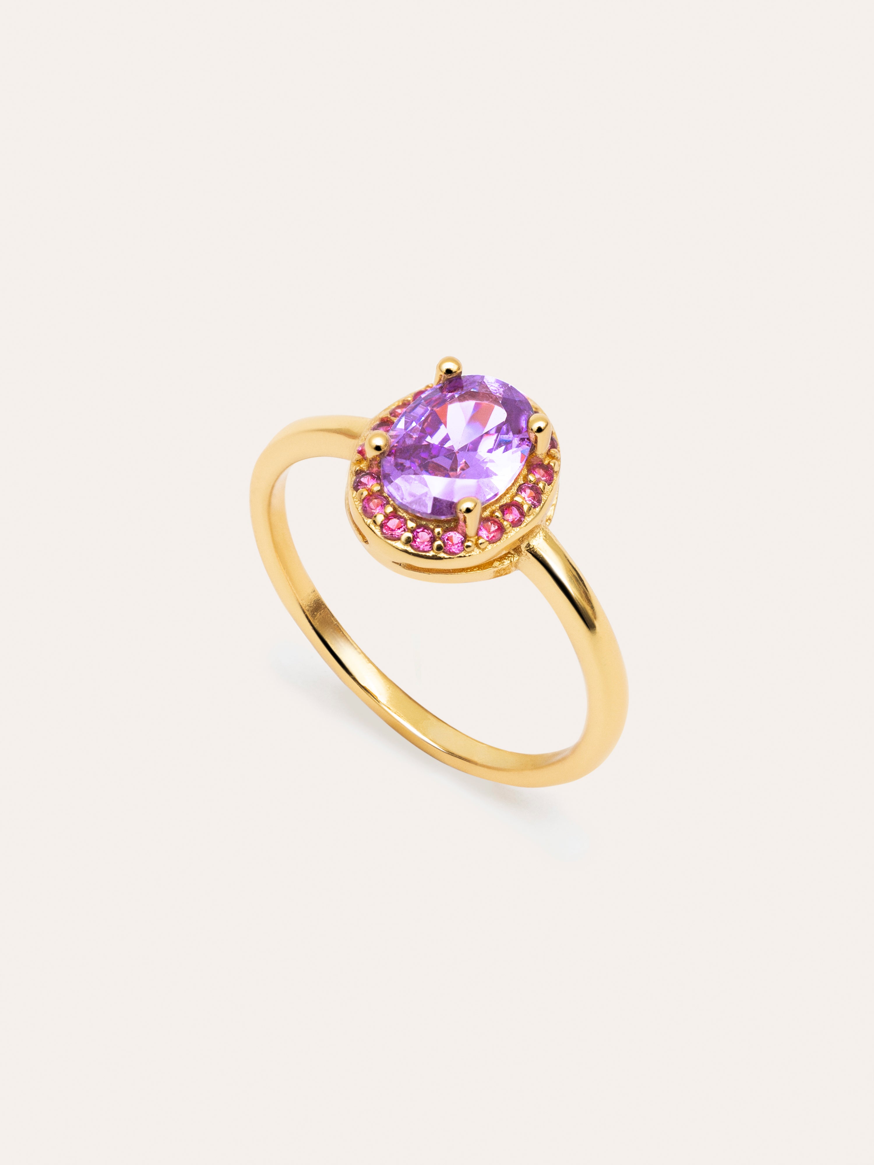 Anillo Grape Colors Baño Oro