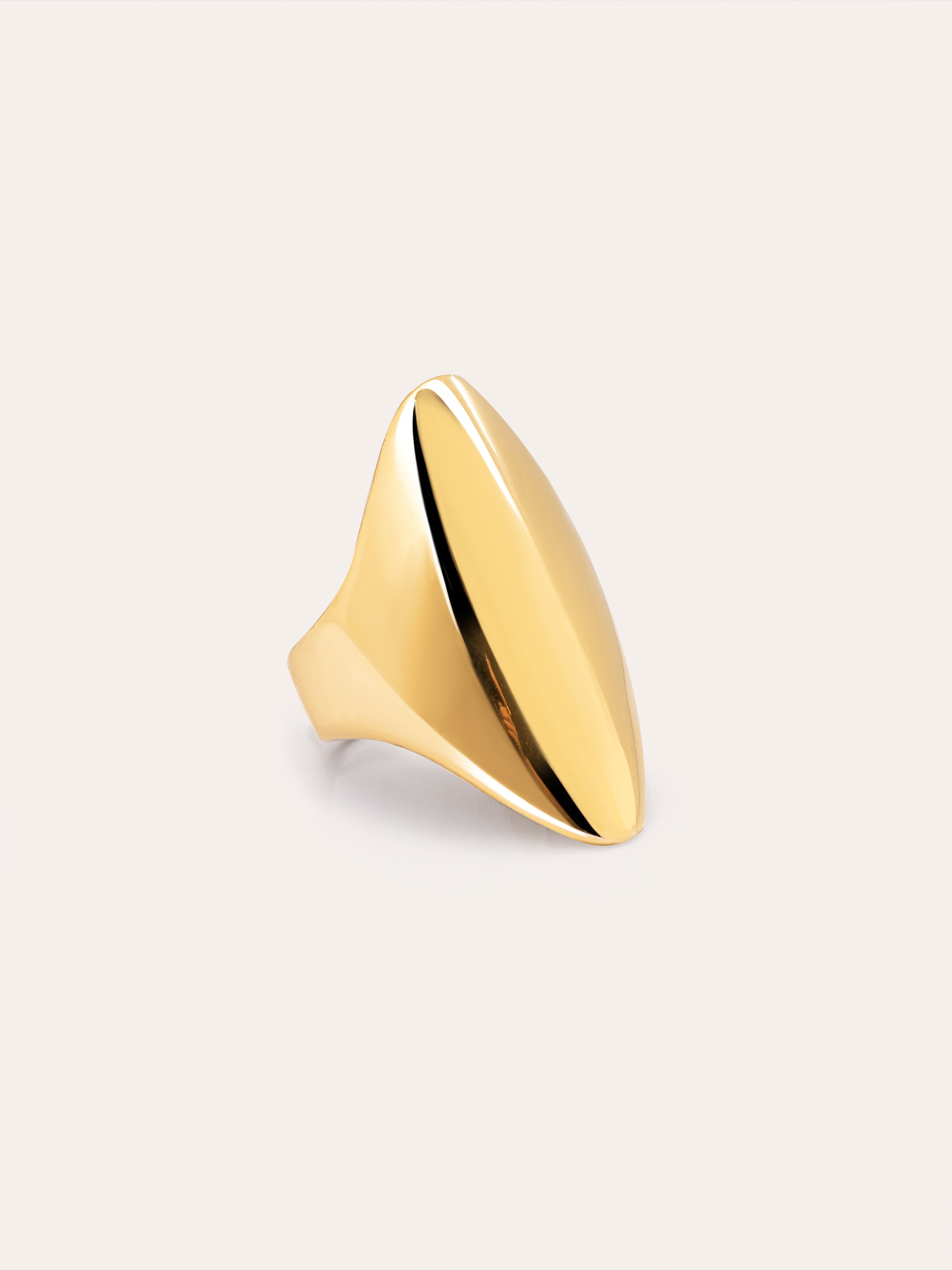 Hippie Stainless Steel Gold Ring 