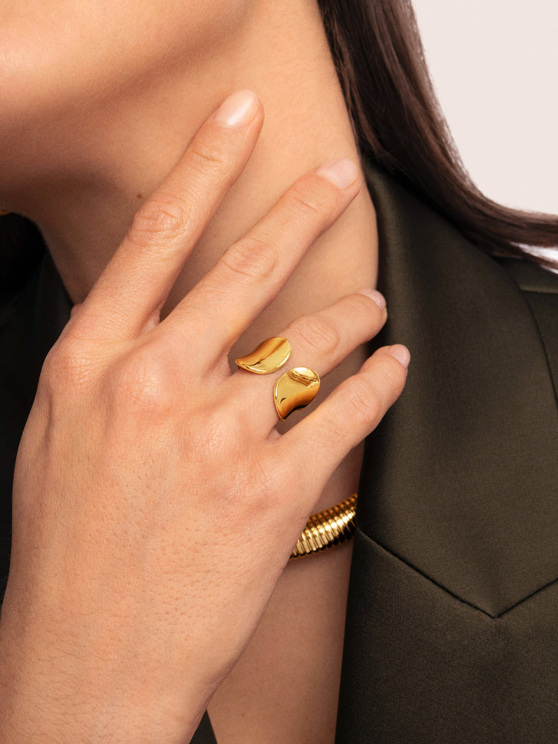 Honey Stainless Steel Gold Ring