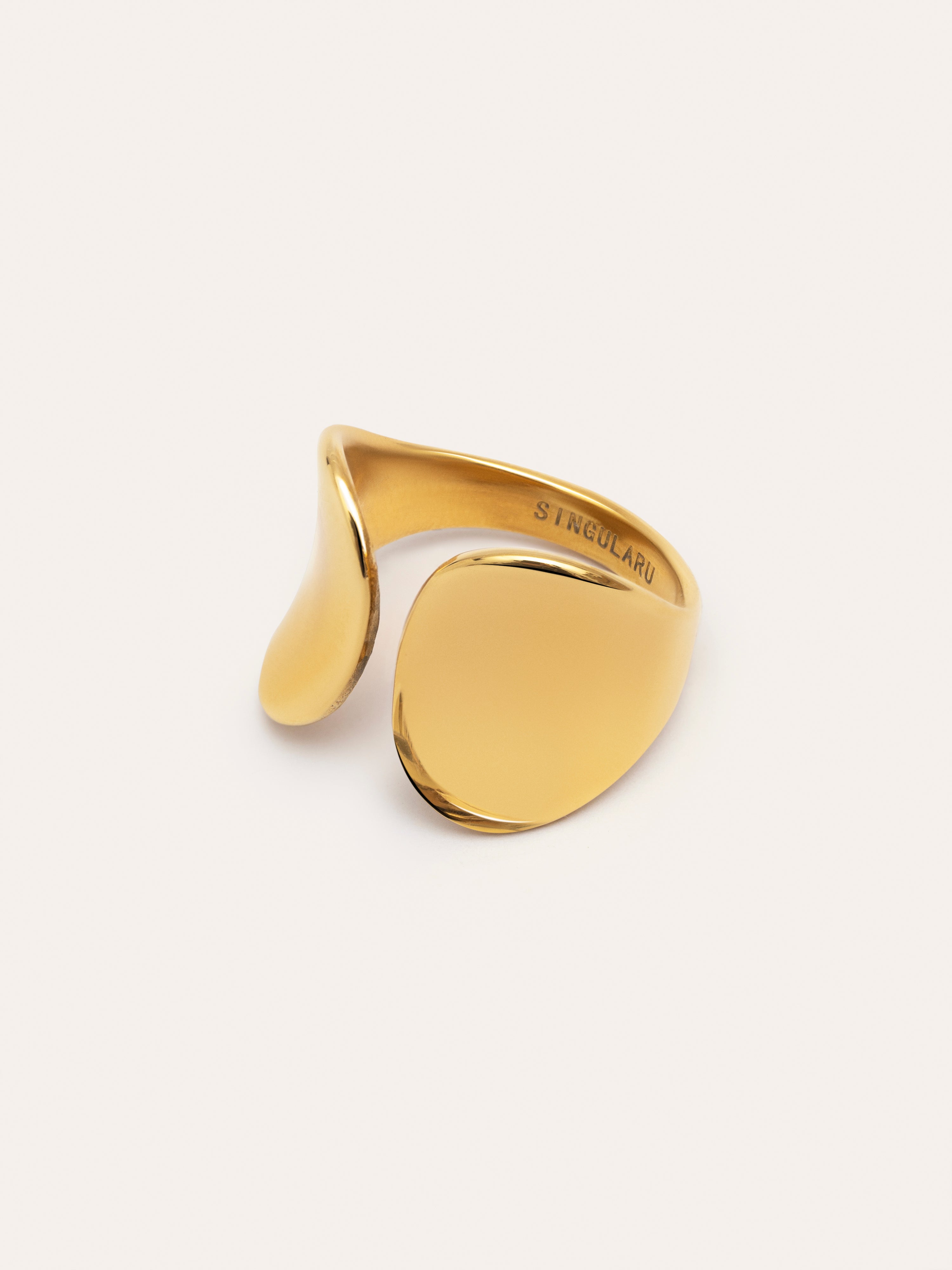 Anillo Honey Acero Baño Oro