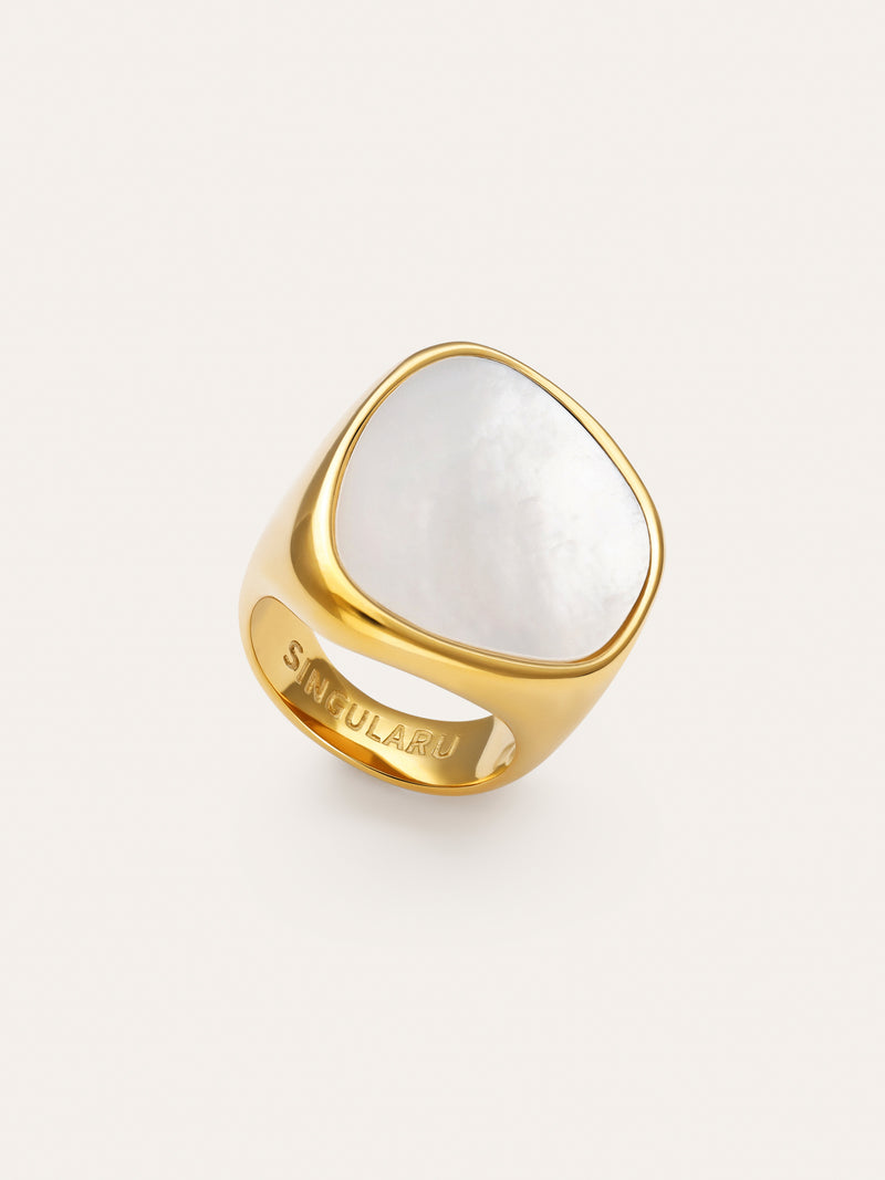 Ibiza Ring, Edelstahl, vergoldet