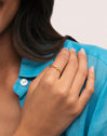 Anello Leonor Calid Placcato Oro - puesto en modelo