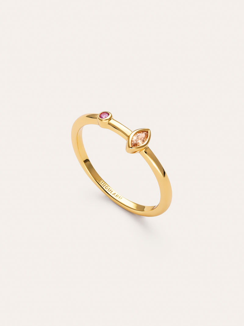 Anello Leonor Calid Placcato Oro