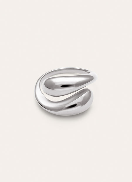 Maxi Abbraccio Stainless Steel Ring 