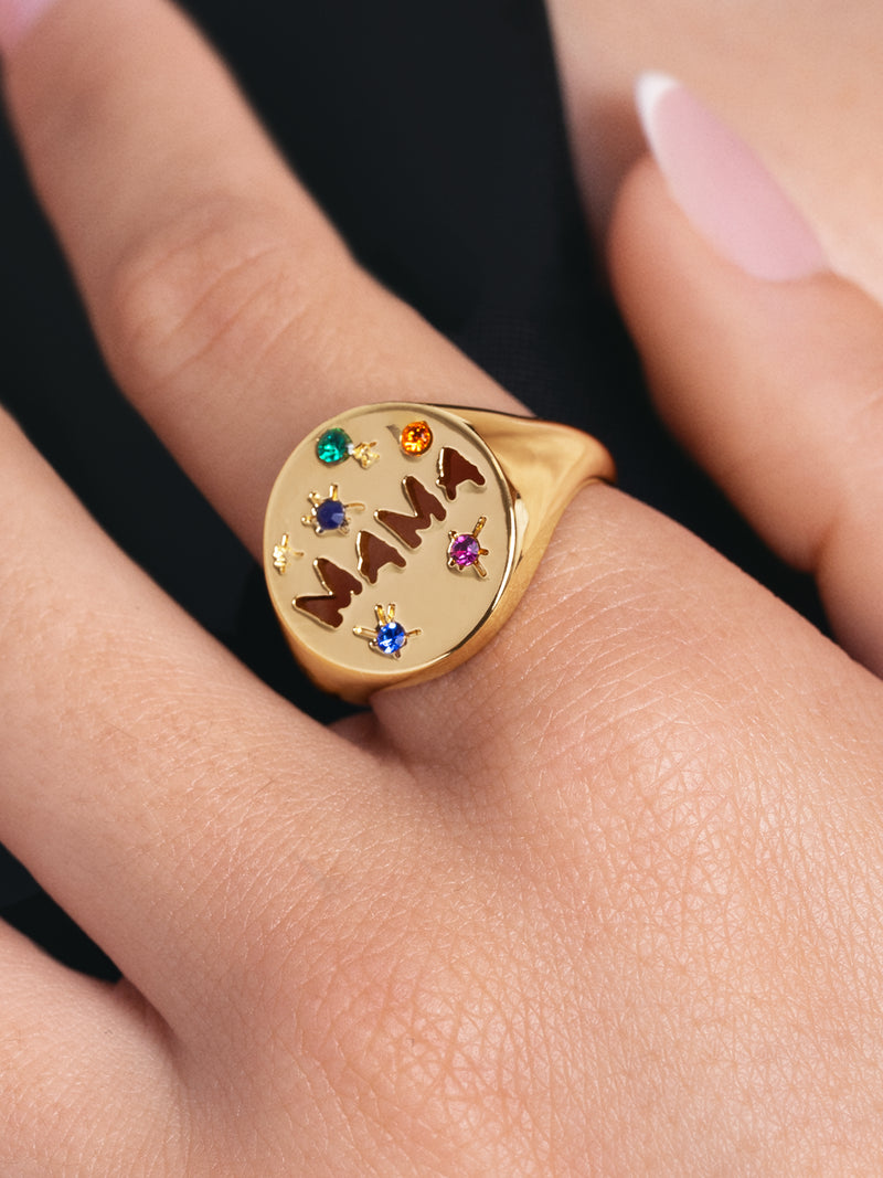 Bague Maman Plaqué Or