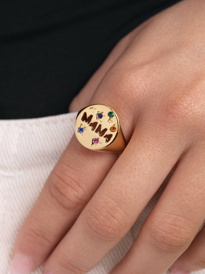Bague Maman Plaqué Or
