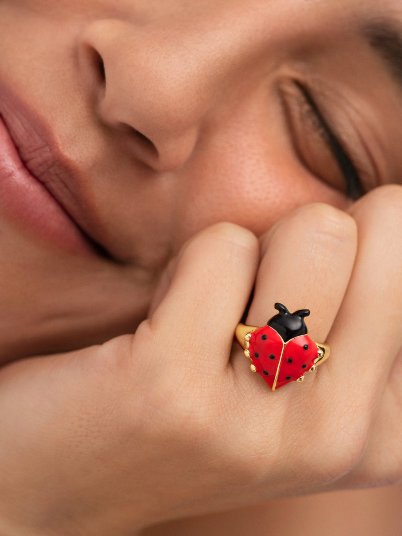 Bague Coccinelle Plaqué Or