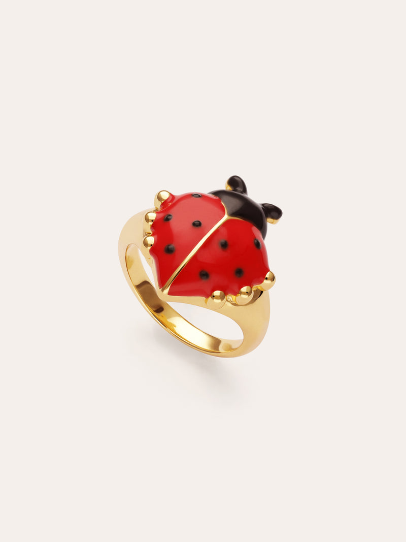 Bague Coccinelle Plaqué Or